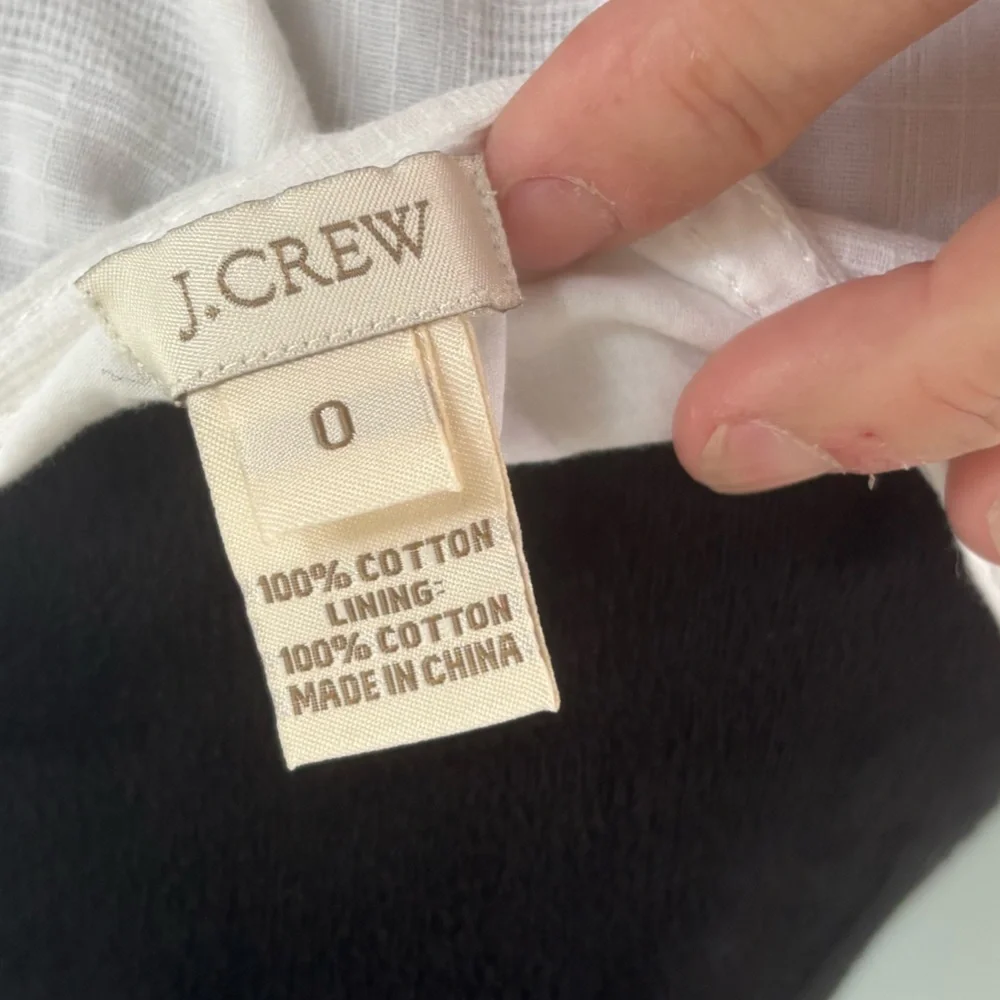 J. Crew cotton dress white size 0